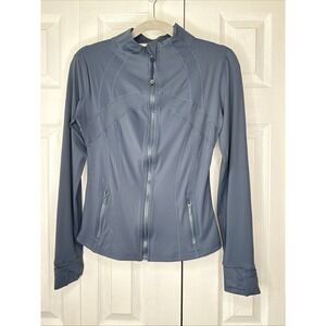 Lululemon Define Jacket Size 6 Blue Luon Full Zip Yoga Fitted‎ Track Run Coat